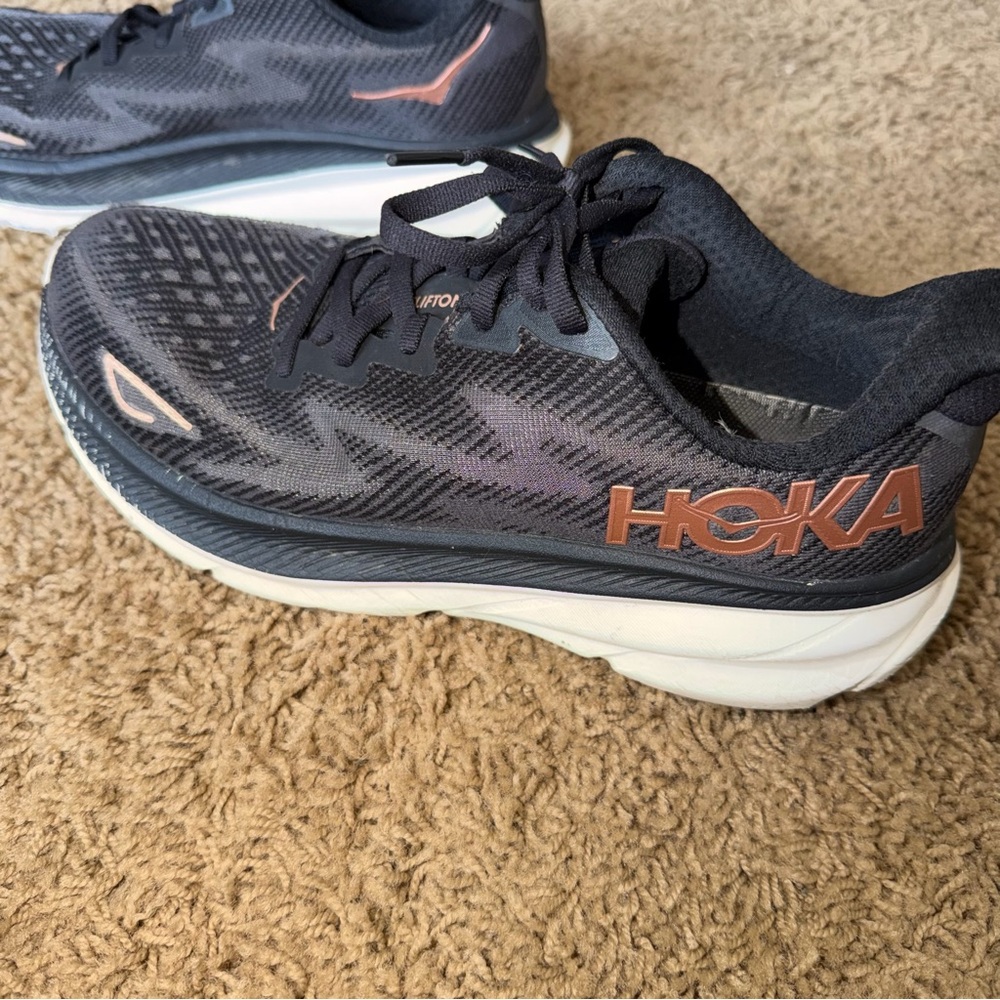 Women’s Hoka Clifton 9 Running Shoes Black Size 9 - Picture 5 of 9